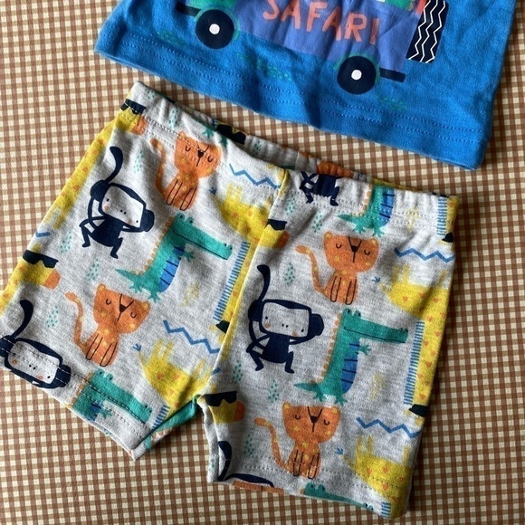 Lily & Jack animals printed shorts set. Baby boy Size 3-6 months.Zoo animals NWT - Picture 11 of 12